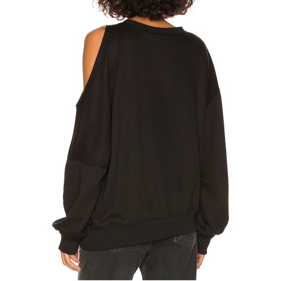 Monique Cut Out Sweatshirt, Black size L - Picture 2 of 5